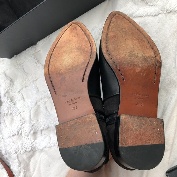 Rag & Bone Aston Boot Asphalt Leather Suede Ankle Bootie 7.5 37.5 - Picture 5 of 6